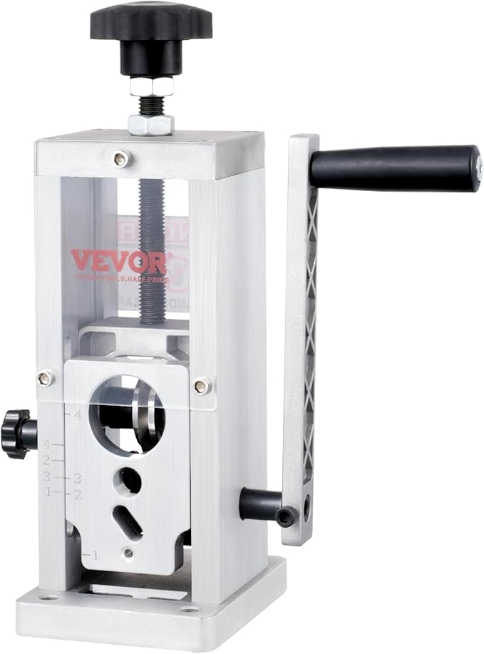 VEVOR Manual Wire Stripping Machine, 0.06''-1.5'' Copper Stripper with Hand Crank or Drill Powered, Visible Stripping Depth Reference, Portable Aluminum Frame Wire Peeler for Scrap Copper Recycling