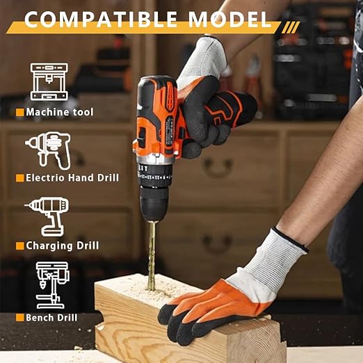 Masonry Drill Bit Set for Ceramic Tile, Concrete Drill Bit with Tungsten Carbide Tip for Marble, Cinder Block, Glass, Brick, Metal, Cement, Concrete, Plastic, Wood, Granite and Wall,5PCS