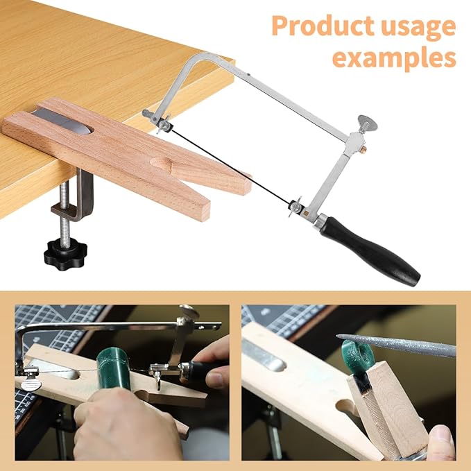 Durable Hardwood Bench Pin Holder Set for Jewelry Making Crafts Sawing, drilling, filing and polishing are ideal jewelry tools for professionals and hobbyists alike. 2 pcs.