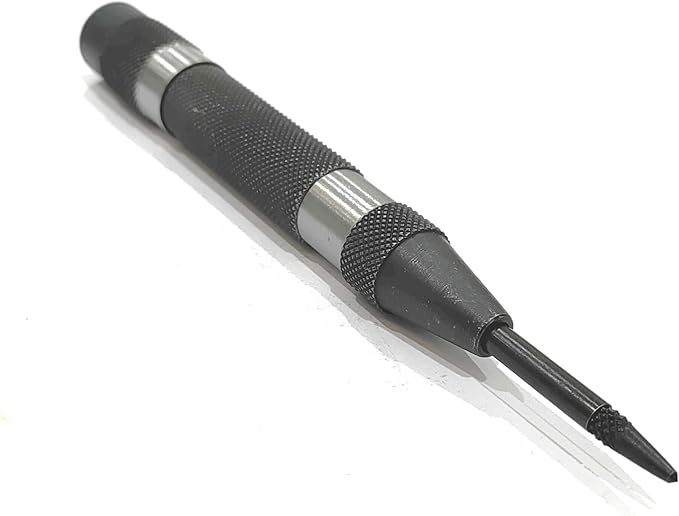 Automatic Center Punch with Replaceable Hardened Steel Tip (Medium Duty)