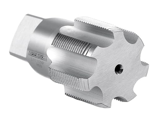 Accusize Industrial Tools 2'' to 11-1/2, 7 Flutes H.S.S. Taper Pipe Tap-Npt, 4-1/2'' Oal, 1-3/4'' Thread Length, American Standard, Npt-2
