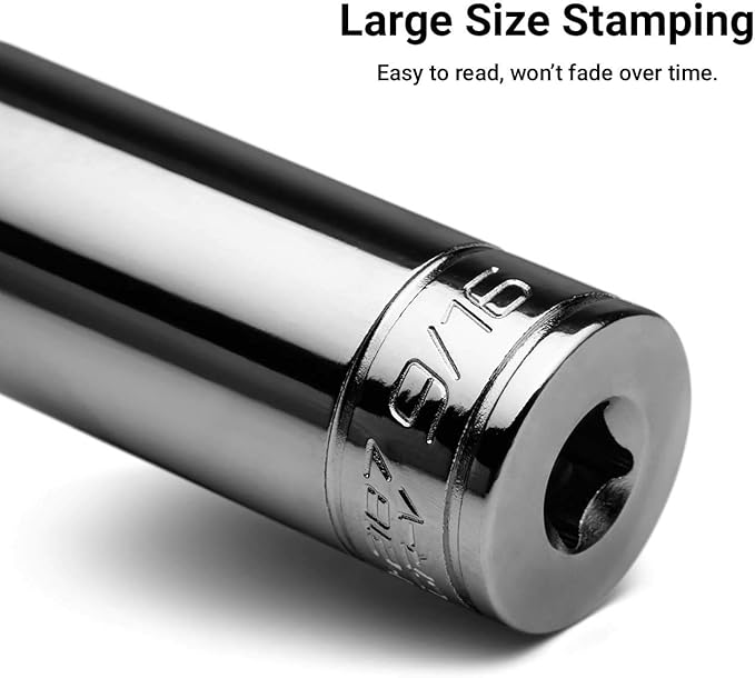 Capri Tools Deep Socket, 1/4-Inch Drive, 6-Point, Metric (5 mm)