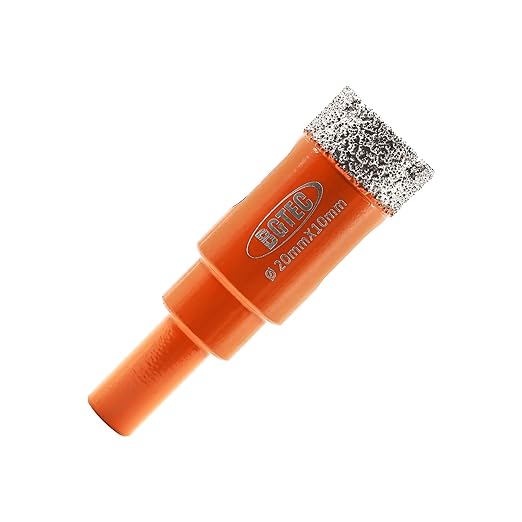 Dry Diamond Drill Bit - BGTEC 1pc 4/5" 20mm Hole Saw for Granite,Marble,Masonry, Concrete, Tile/Ceramic, Glass, Hard Plastic,Vacuum Brazed Diamond Core Drill Bit Kit