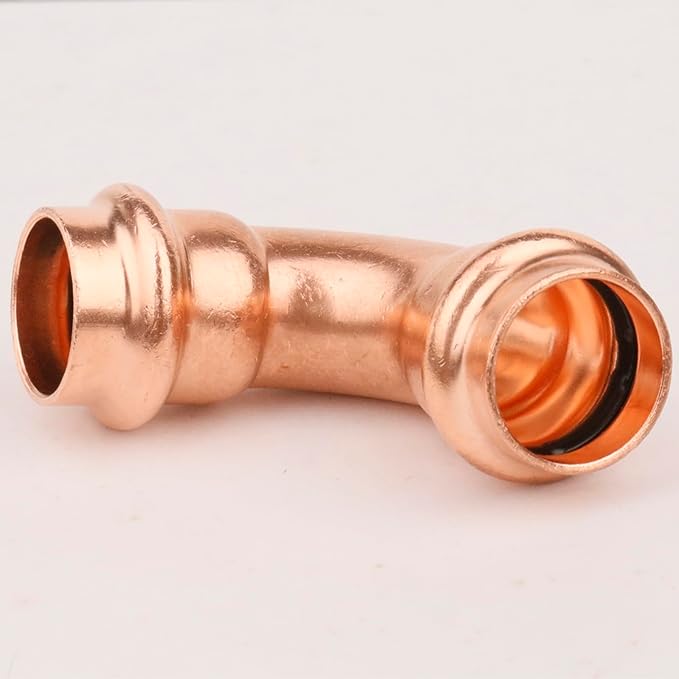 WHK 10 Pack 3/4" Propress x 3/4" Pro press Copper 90 Degree Elbow Crimp Press Fittings Adapter Coupling Propress 0.75??inch Cooper to Cooper Pipe Connection (Lead-Free)