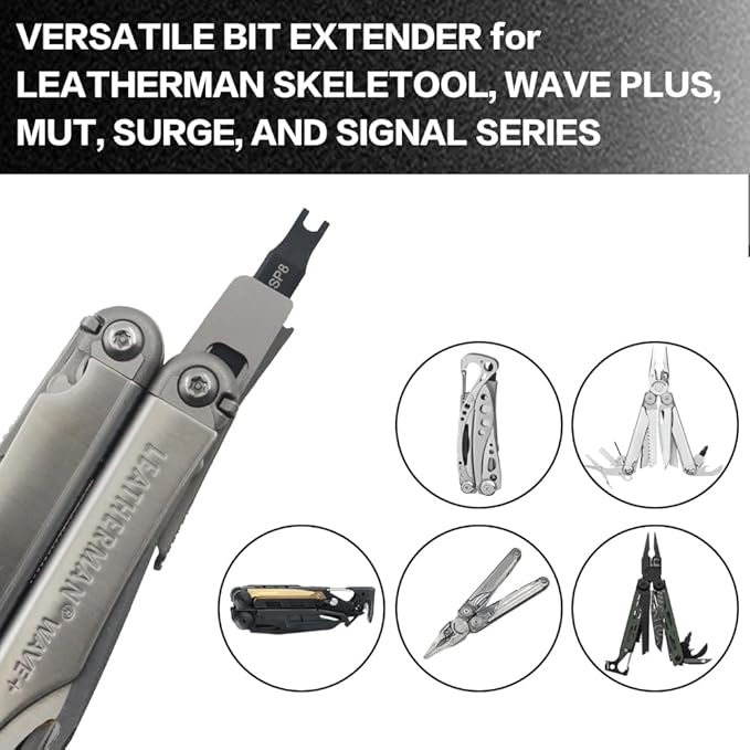 Security Bit Kit Set with Spanner Screwdrivers-SP8/SP10 Bit for Leatherman, Replacement Double-Ended Flat Screwdriver Bits for Leatherman Multi-Tool Accessories,S2 Steel (2Pack)
