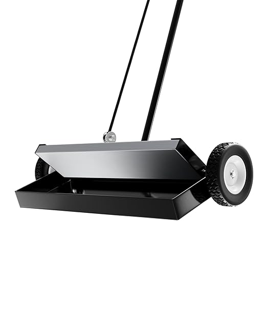 Master Magnetics Heavy Duty Magnetic Sweeper - Heavy Duty Push-Type with Release, 24" Sweeping Width, MFSM24RX