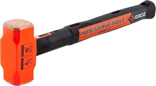 Groz 34604 16" Indestructible Copper Head Striking Hammer, 4 lb