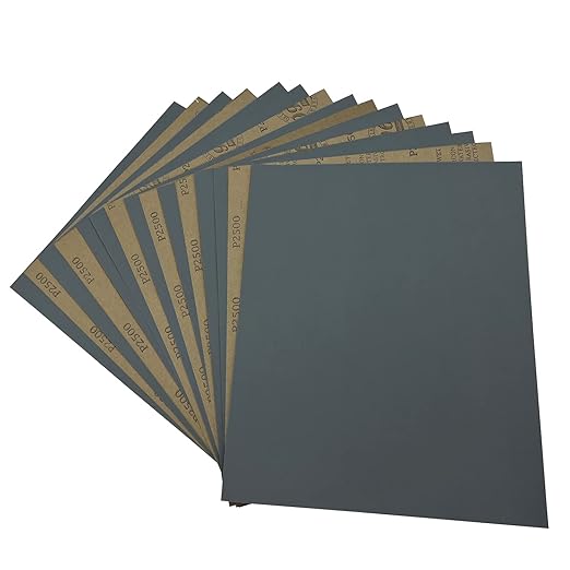 2500 Grit Wet Dry Sanding Sheets,9 x 11 Inch Sandpaper-15PCS Premium Silicon Carbide Sand Paper for Wood Metal Ceramic or Auto Polishing and Scratches Removing