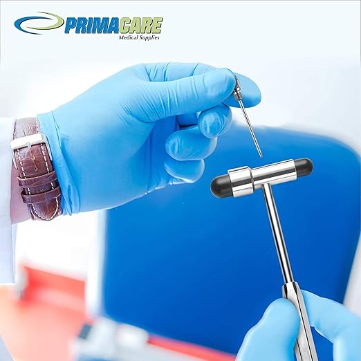 PrimaCare DH-3693-10 Pack of 10 Buck Neuro Reflex Hammer, Neurological Reflexes Testing Hammer with Dual-Plastic Head & Built-in Brush, Best Medical Supplies, 7.5 Inches