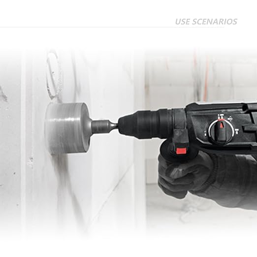 GSTK 105mm(4-1/8"),Concrete Hole Saw Kit with SDS Plus Shank, Gift with 5pcs Dust Catcher, Hole Saw Cutter for Brick、Concrete|、Cement 、Stone