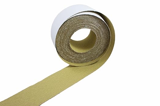 ABN Adhesive Sticky Back 180-Grit Sandpaper Roll 2-3/4in x 20 Yards Aluminum Oxide Golden Yellow Longboard Dura PSA