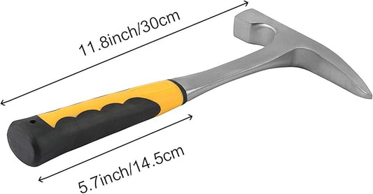 ZOENHOU 2 PCS 32 oz Rock Pick Hammer with Pointed Tip, Geological Tools Rock Hammer Brick Hammer with 12 Inch Shock Reduction Skid Handle