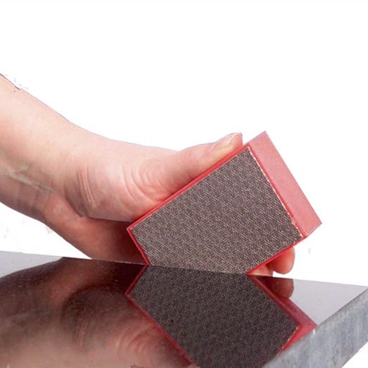 1pcs Grit 400 Sanding Blocks Polishing Grinding Block Diamond Polishing Hand Pads Block for Granite Marble Glass Grinding, Random Color