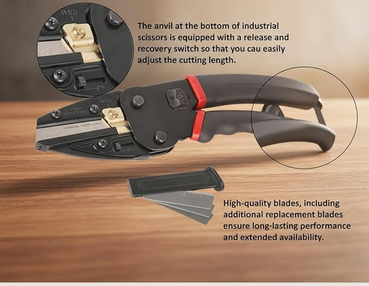 Multipurpose Heavy Duty Scissors All Purpose Utility Industrial Scissors - 6-in-1 Cutter with Safety Lock, Non-slip Handle, and Thread Trimming - Perfect for Soft Pipe, Fibre, Wood, Iron Wire, Box