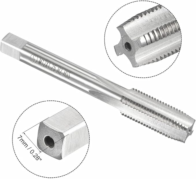 Mactoom 12mm x 1.25 HSS Metric Tap and Die Set Right Hand Thread,Tapping DIY Tool 3pcs (M12 x 1.25mm)