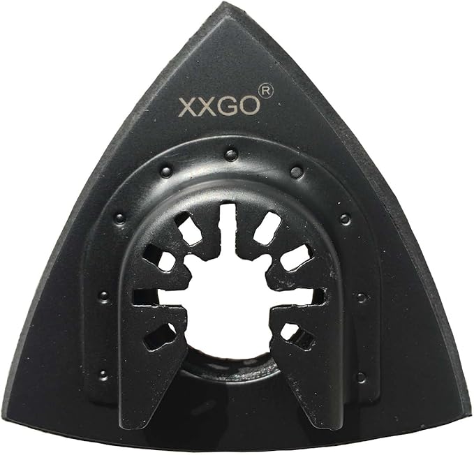 XXGO 3 Pcs 3-1/8 Inch 80mm Triangular Hook & Loop Oscillating Multi Tool Sanding Pads No.XG5508