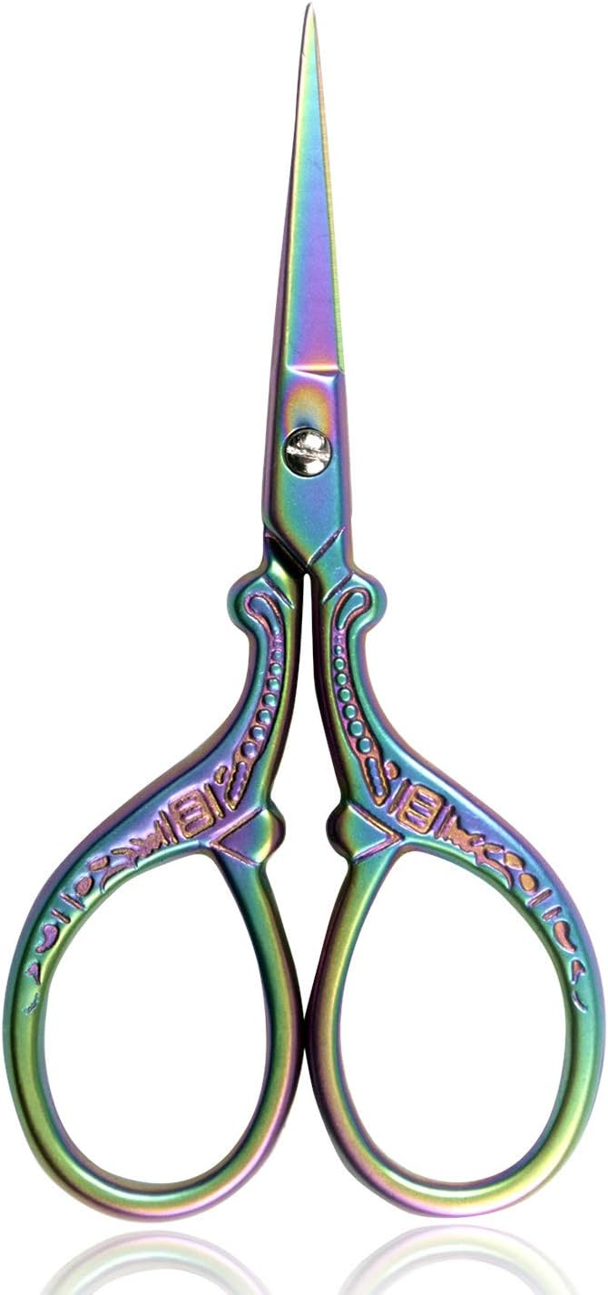 BIHRTC 3.6 Inch Mini Embroidery Scissors Sewing Crafting Stainless Steel Sharp Tip Scissors Shears for Needlework Threading Craft Art Work DIY Tools Cross Sticth