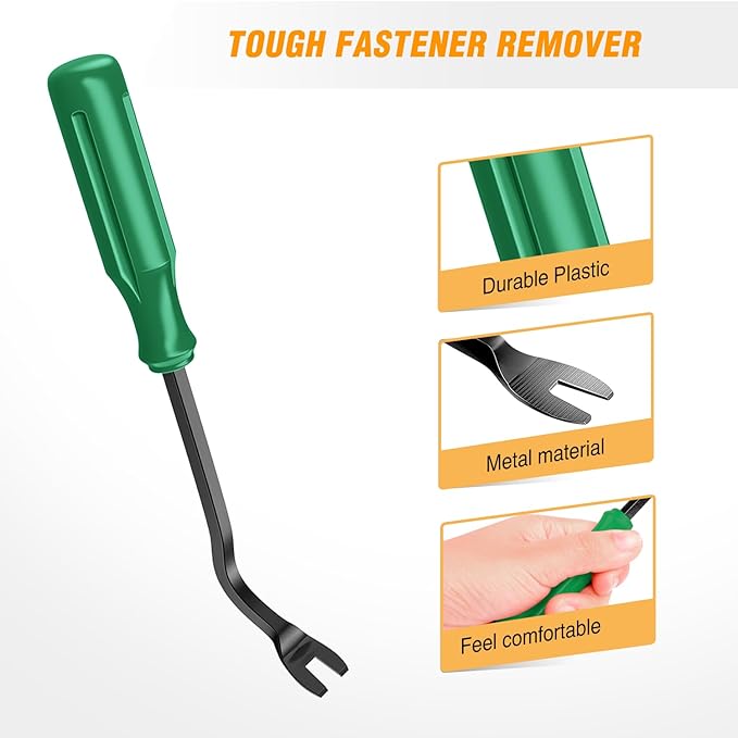 GOOACC 6PCS Auto Trim Removal Tool Kit No-Scratch Tool Kit for Car Audio Dash Window Molding Fastener Remover Tool Kit-Green