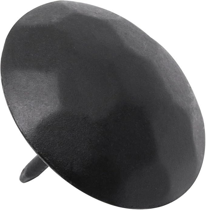 YuGtcen 50pcs Big Upholstery Tacks, Decorative Nails Thumb Tacks Metal Upholstery Nails for Wood Upholstery Pins Vintage Furniture Tacks (25x23mm, Matte Black)
