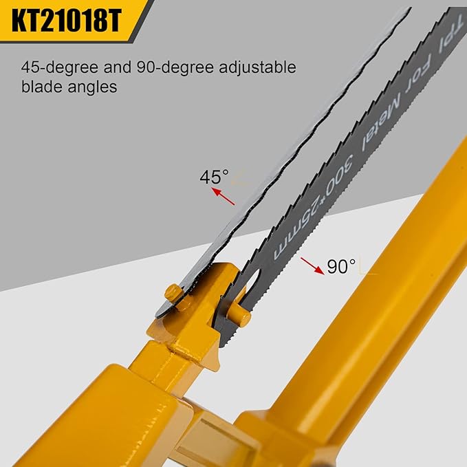 KATA Heavy Duty Hacksaw Frame Set, 12" Hack saw, 10" Mini Hacksaw and 6" Drywall Saw/Jab Saw, Extra 4pc Flexible Bi-Metal HSS Blades, Multi-purpose Handsaws Cutting for Metal, Wood, PVC Pipes