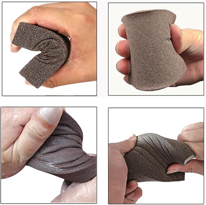 Driak Polishing Sanding Sponges Sandpaper Sanding Block Pad Washable Paint Sanding Block Wood Metal Sandpaper Sponge Cleaning Sponge (60 Grit Medium Fine)