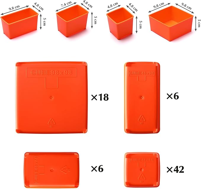EMENTOL 3PCS Multi-Purpose Portable Organizer Box Set with 72-Removable Compartments, 3 Pieces Professional Boxes with Dimension 16.2"L*13"W*2.3"H