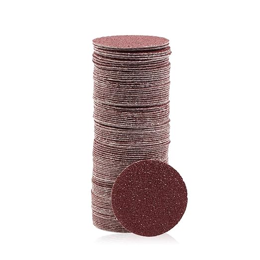 SPEEDWOX 100pcs Sanding Discs 2 inch Sandpaper 40 Grit Hook and Loop Sanding Discs for Sanders Drill Grinder Rotary Tools Attachment Woodworking Wood Auto, No Hole