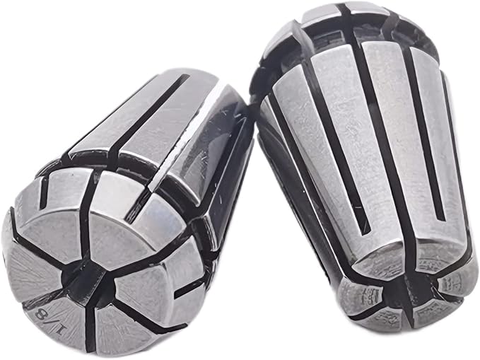 2pcs ER11 1/8 inch Spring Collet Precision Mill Chuck Collet CNC Engraving Machine & Router Milling Lathe Tool Holder (2pcs ER11 1/8)