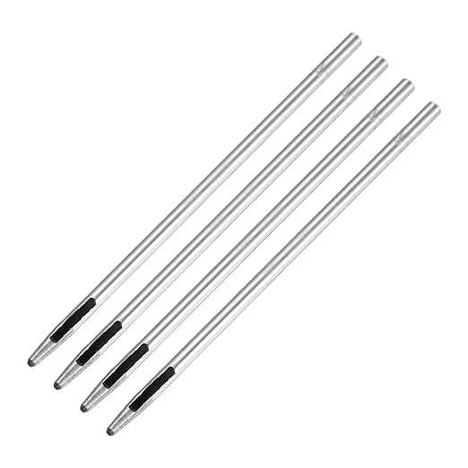 1.2MM Leather Hole Punch Tool [4PCS] - Metal Round Belt Hole Puncher Use for Leather Working & Belts & Watch Band & Paper & Plastic - [Silver Tone] Round Hollow Tools