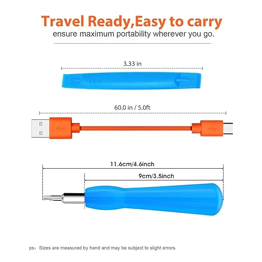 Replacement Ring Screwdriver T6 T15 & Orange Charger Cable Cord Kit Fit Video Doorbell 2 3 Pro Elite