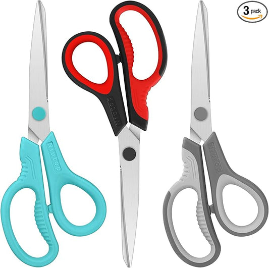 Scissors, Niutop 8" All Purpose Scissors Heavy Duty Ergonomic Comfort Grip Craft Shears Sharp Scissors for Office Home Household Sewing High/Middle School Students Teacher Art Craft DIY Supplies