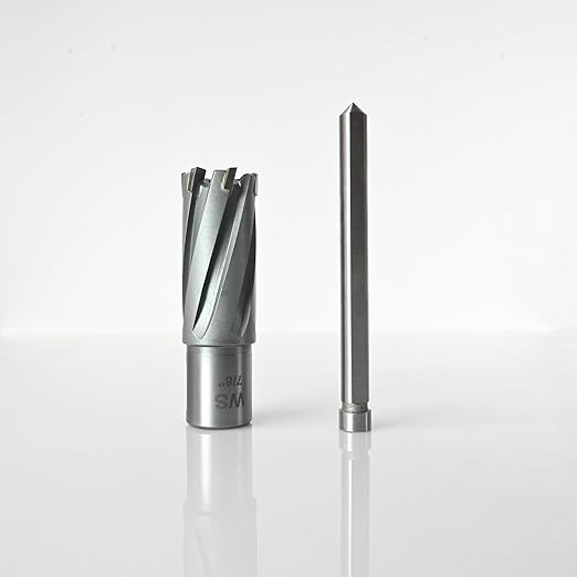 Wind Speed Carbide-Tipped Annular Cutter 7/8" Diameter x 1-3/8" Depth with Weldon Shank, High Precision Mag Drill Bit for Magnetic Drill Press, for Hard Material, Stainless Steel, Cast Iron, CT-350