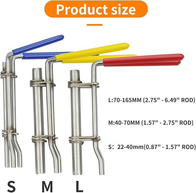 Seal Installer Kit 3pc Seal Installation Tool Large, Medium and Small Hydraulic Cylinder Seal Tool Hydraulic Cylinder Tools With Rubber Protection Handle