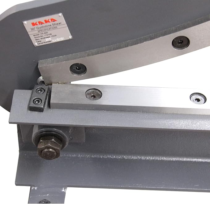 KAKA INDUSTRIAL Sheet Metal Shears,31-Inch 16Gauge (0.06 Inch) Guillotine Metal Shear,Sheet Cutter with Stand for Industrial Fabrication and Construction HS-30