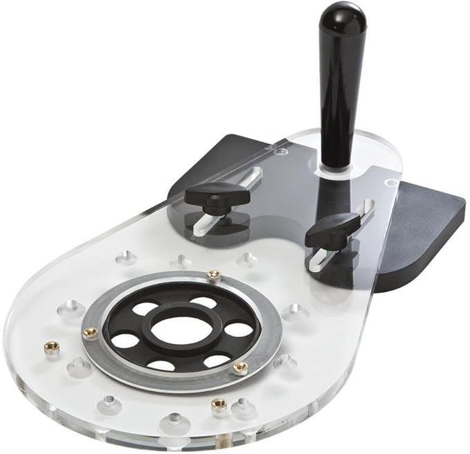 Universal Router Base Plate with Edge Guide – Durable Router Base Plate for Dados, Grooves & Inlays – Clear Acrylic Woodworking Accessories to Add Stability, Edge-Routing Versatility & Compatibility