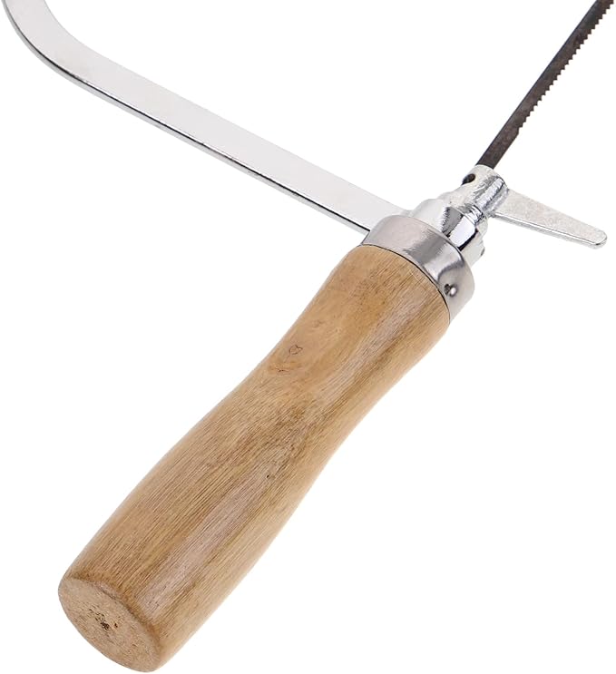 jojofuny Coping Saw for Woodworking - 5 Inch Frame Fret Saw for Woodworking, Wood Board, PVC Pipe and Foam Cutting (With 4 Replacement Blades)