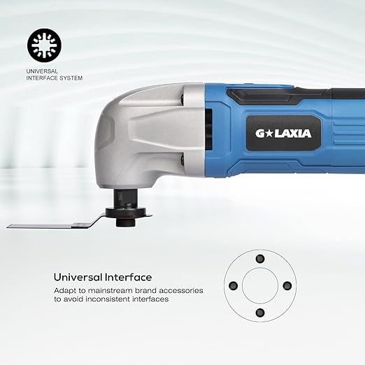 Oscillating Tool, 1.5A Oscillating Multi Tool with with 3째 Oscillation Angle, 12 Piece Accessories Scraping, Grinding, Sanding, Cutting