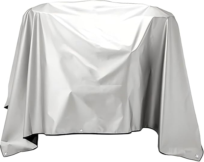 Jumbo Machine Cover - Breathable, Rust Preventing, Water & Dust Proof, Tear Resistant Silver (Silver+Black, 72.83*57.87)