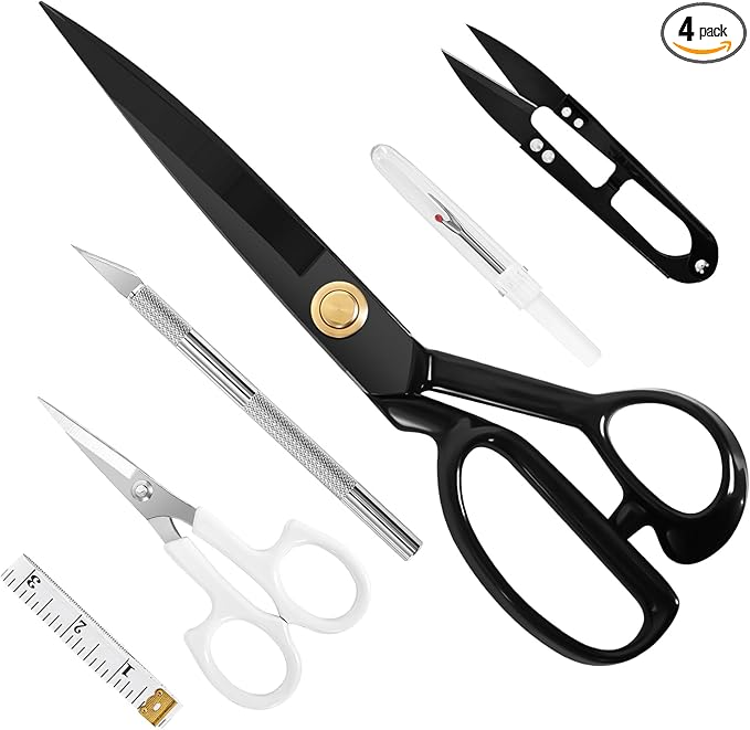 Professional Tailor Scissors 9 Inch - Fabric Scissors Heavy Duty, Sharp Sewing Shears for Cutting Fabric, Leather, Home, Office, Artists, Dressmakers