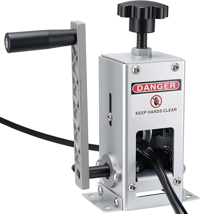 VEVOR Manual Wire Stripper Machine, 0.06-1.18 in, Copper Cable Stripper Tool, Hand Crank or Drill Powered Modes, Heavy-Duty Q235 Frame Wire Stripping Machine, Easy to Use, for Scrap Copper Recycling