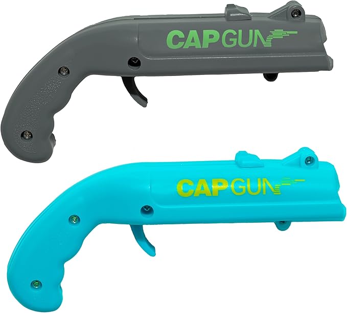 2PC Cap Gun Bottle Opener - Fun and Functional Novelty Beer Bottle Opener with Realistic Design, Gift for Beer Lovers, Parties, and Themed Events (grey-blue)