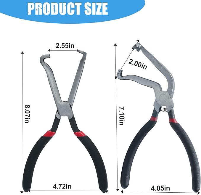 2Pcs 37960 Electrical Disconnect Pliers 60 Degree Plier and Straight Plier Automotive Electrical Connector Disconnect Pliers