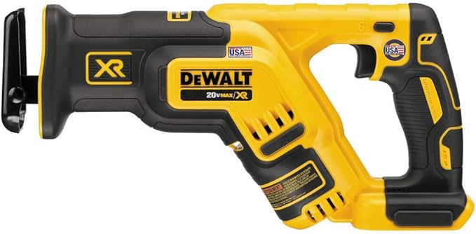 DEWALT 20V MAX XR Reciprocating Saw Cordless, Brushless, Compact,Variable Speed, Pivoting Head, LED Light, Tool Only (DCS367B)