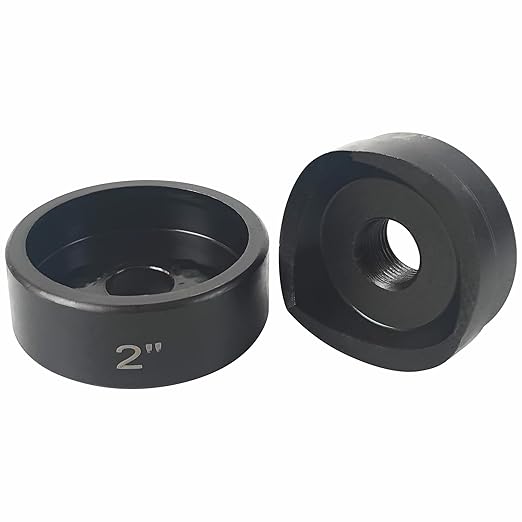 AMZCNC 2" Conduit Punch and Die for Hydraulic Knock Out Driver 3/4"-16UN Thread ((Conduit Hole Size) 2")(Actual Hole Size: 2.42")
