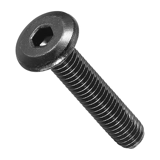 METALLIXITY Flat Head Hex Socket Cap Screws Bolts(M5-0.8x25) 30Pcs, Steel Hex Socket Furniture Bolts Screws - for Furniture Woodworking Project, Black