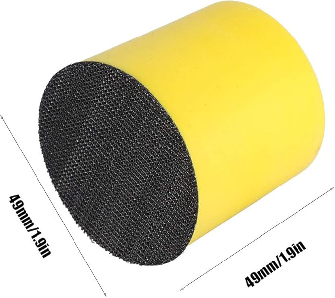 2 Inch Round Hand Sanding Block Foam Sanding Pad with Hook Loop Backing for Dust Free Woodworking Surface Polishing and Finishing