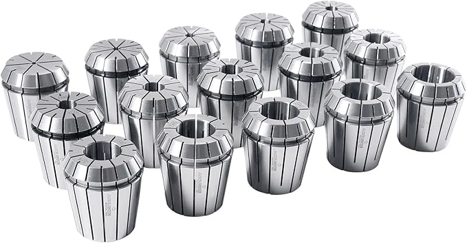 Accusize Industrial Tools BT40 Shank + 15 Pcs ER40 Collet Set + Wrench in Fitted Strong Box, BT40-ER40