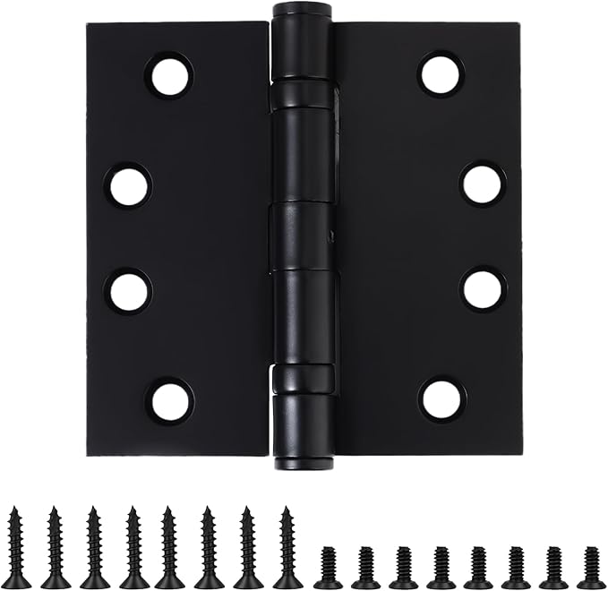 2 Pack Black 4 Inch Heavy Duty Commercial Ball Bearing Door Hinges