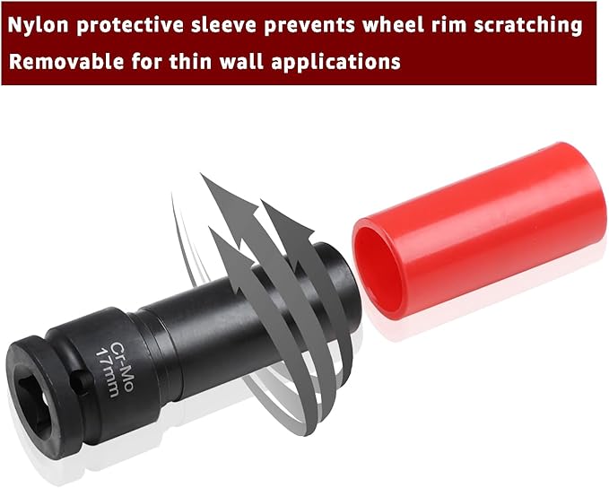 Protective Wheel Lug Nut Socket for Mercedes Benz with 17mm Convex, Flower Head Lug Nut Socket