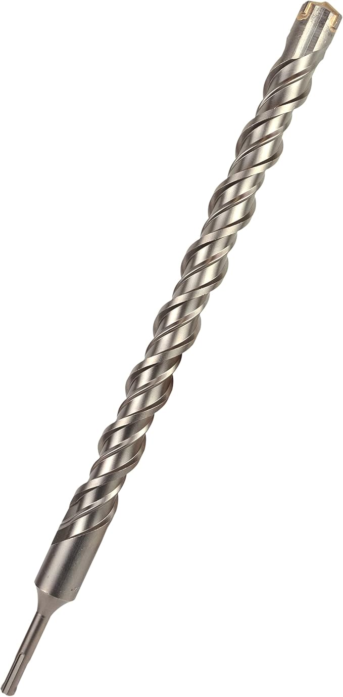 1-1/4 Inch x 18 Inch SDS Plus Rotary Hammer Drill Bit, Carbide Tipped for Brick, Stone, and Concrete (1-1/4" x 16" x 18")